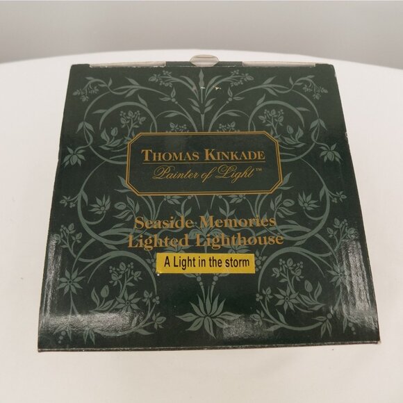 Thomas Kinkade Seaside Memories A Light in the Storm Lighted Lighthouse Figurine - Picture 9 of 10